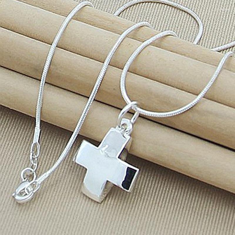 

Chains Selling 925 Sterling Silver Short Cross Pendant Necklaces For Women High Quality Jewelry