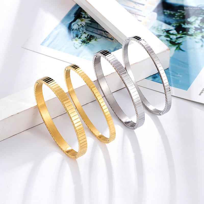 

Bangle High Quality Unique Design Stainless Steel Geometric Bracelet Ladies Love Fashion Jewelry Gift Wholesale Raym22