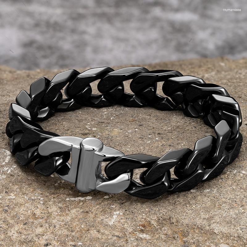 

Link Bracelets Chain Stainless Steel Men Ceramic Punk Hand Accessories Fashion Wristband Jewelry Wholesale Friends Gifts High QualityLink Li