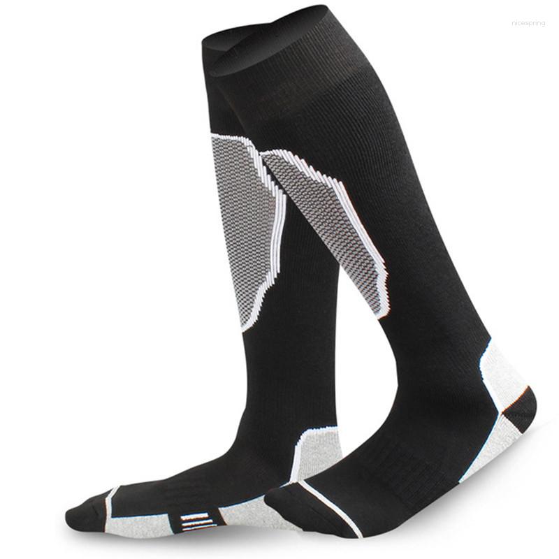 

Sports Socks Thermal Ski Thicker Cotton Snowboard Cycling Skiing Soccer Men Women High Elastic Thermosocks, Black purple new