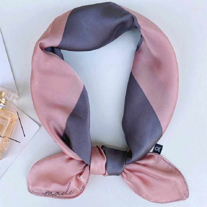 

Scarves Yishine 2023 70x70cm Grids Color Matching Print Square Scarf Women Bandana Hairband Lady Head Wraps Female Shawl Neckerchief