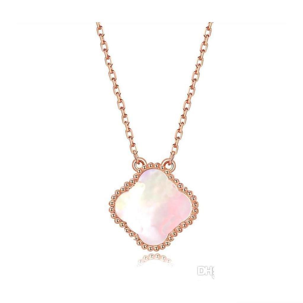 

Pendant Necklaces Fashion Necklace Designer Jewelry Men Pendants Four Leaf Clover Rose 925 Sterling Sier 14K Gold D Dh8G2