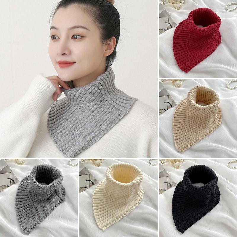 

Scarves Fashion Detachable Warm Women Scarf Turtleneck Neck Warmer Knitted Fake Collar