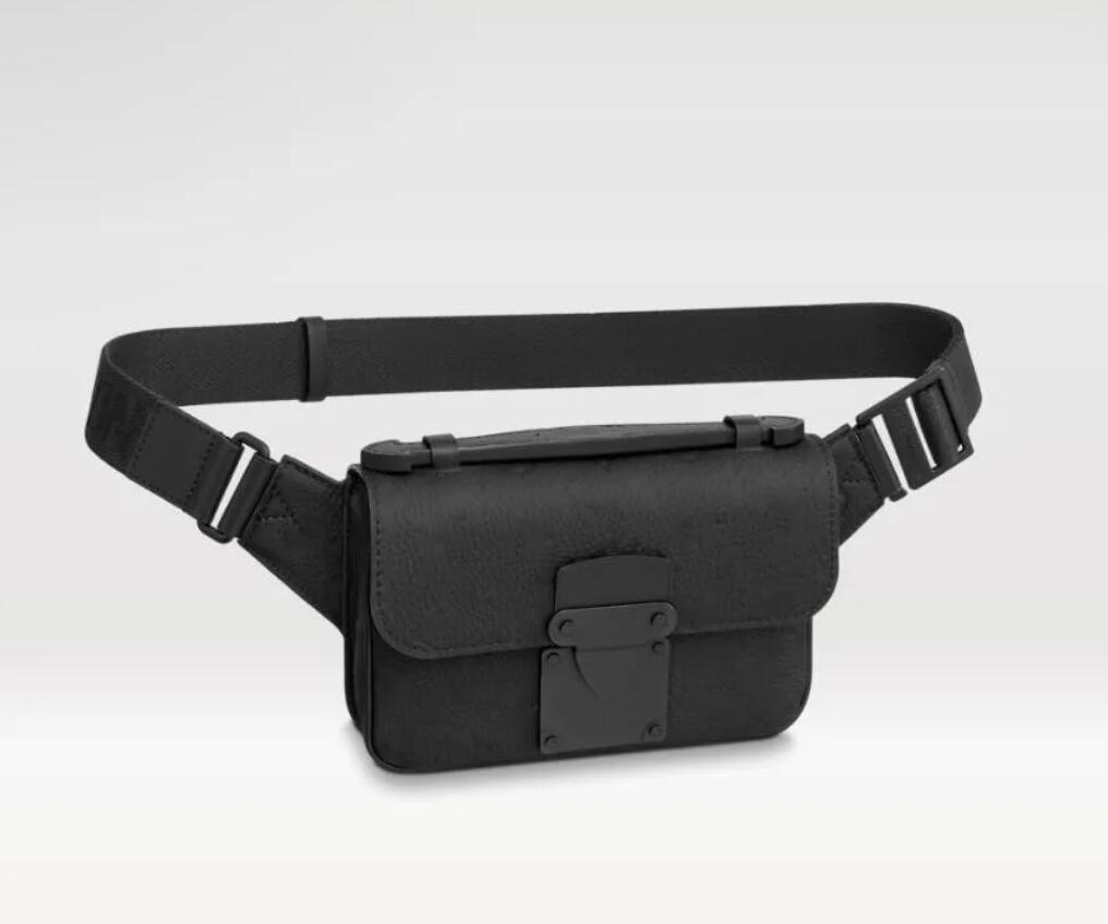 

7A genuine leather Waist Bags S Lock Sling bumbag Designer Fanny Pack Crossbody Shoulder Belt Bag Luxury Handbag Mens Womens Monograms Macassar Square wallet purses, With dust bag
