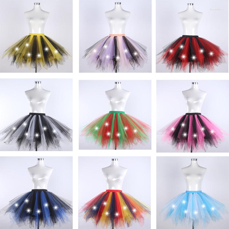 

Stage Wear Glowing Light Up Women Girls Puffy Skirt Anime Lolita Cosplay Costume Ballet Dance Show Performance Dress, 26