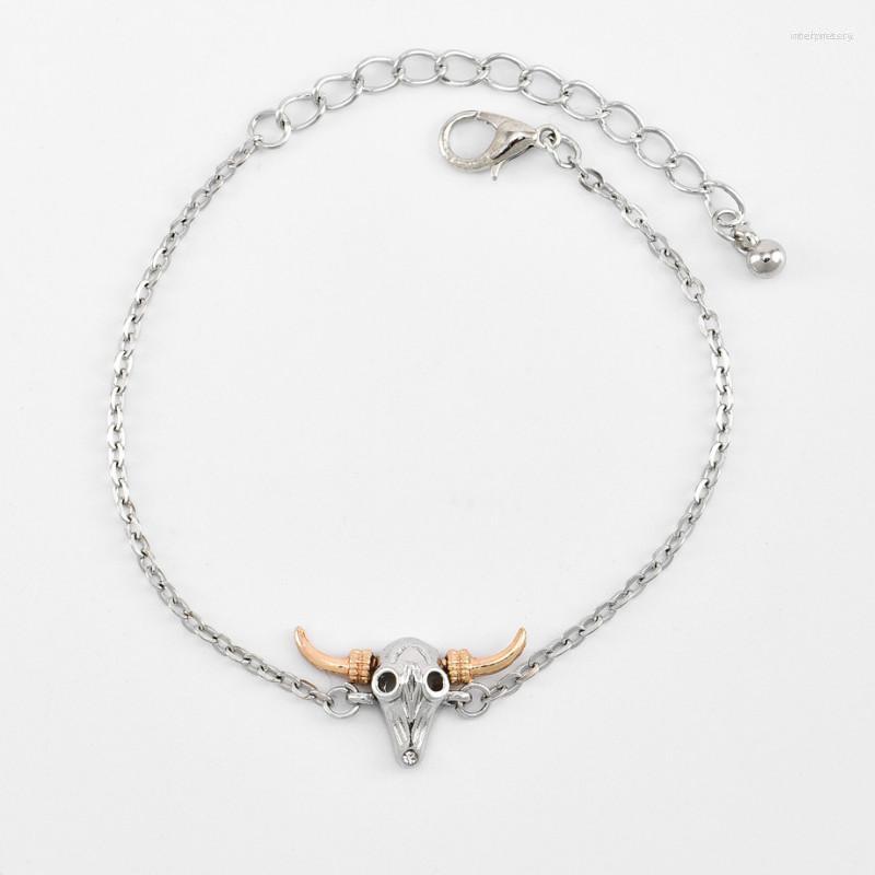 

Link Bracelets 4 Piece Set Knotted Love Heart Bull Head Bracelet For Women 2023
