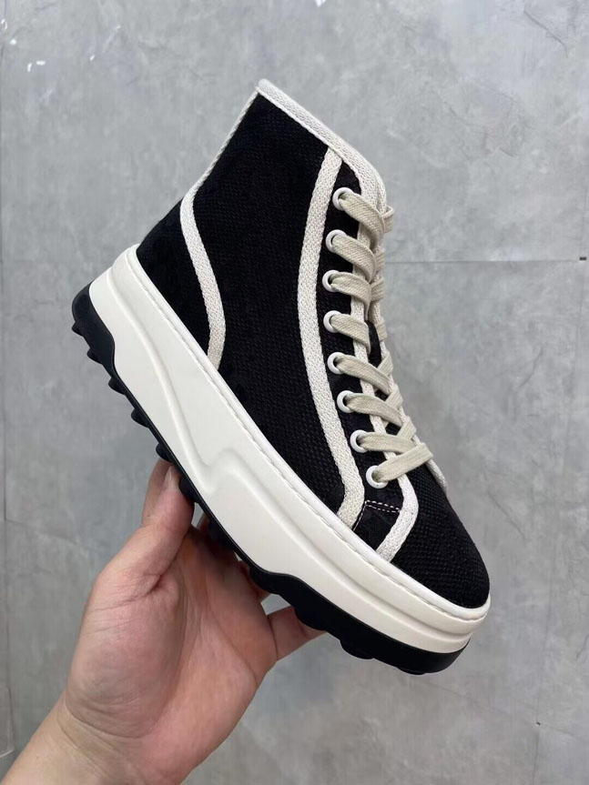

Women's Lace up Ski Boots Designer Non slip Rubber Metal Button Women's Thick Sole Canvas Shoes 35-41, Box