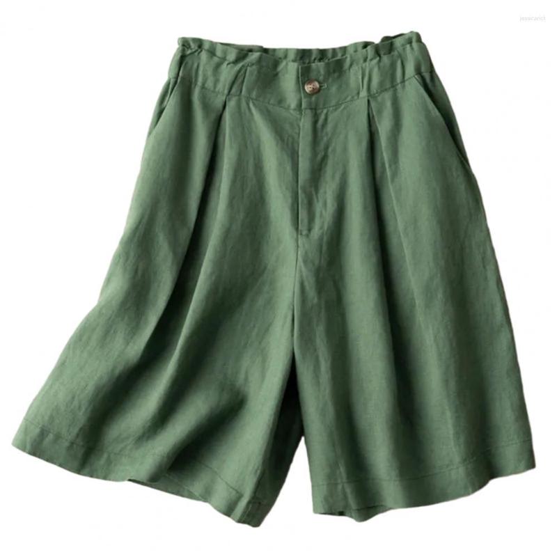

Women's Shorts Women Short Pants Straight Pure Color Lady Summer, Green