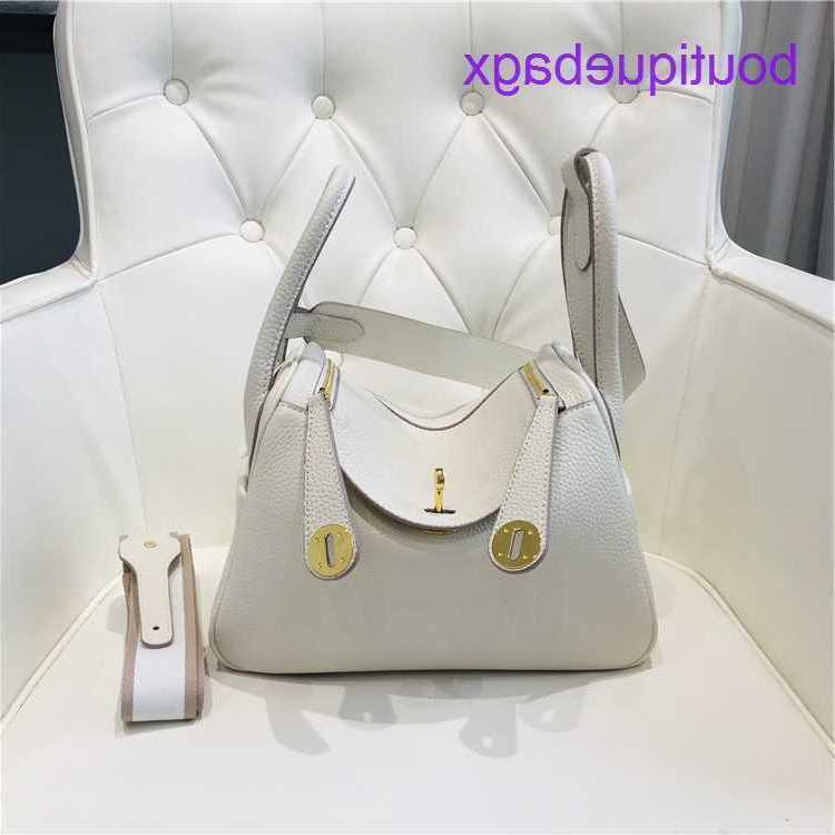 

Designer Lindi Bags H Home on sale 2023 new head leather litchi pattern women's bag gold buckle Mini Doctor One Shoulder MessengerHave Real Logo, 20cm color notes