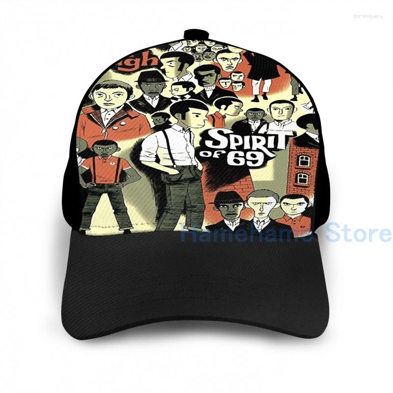 

Ball Caps Fashion Spirit Of 69 Basketball Cap Men Women Graphic Print Black Unisex Adult Hat