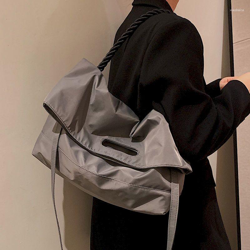 

Waist Bags Foufurieux Women Bag Oxford Fashion Solid Zipper SOFT Shoulder Purses And Handbags Luxury Designer Black Tote Unisex