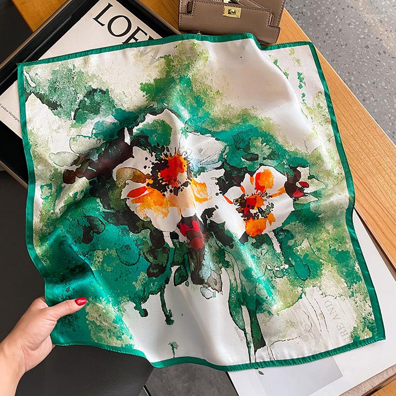 

Scarves Fashion Real Silk Headscarf Square Scarf For Women Shawl Foulard Hijab Headband Wrap Bandana Neck Girls Bufanda Echarpe