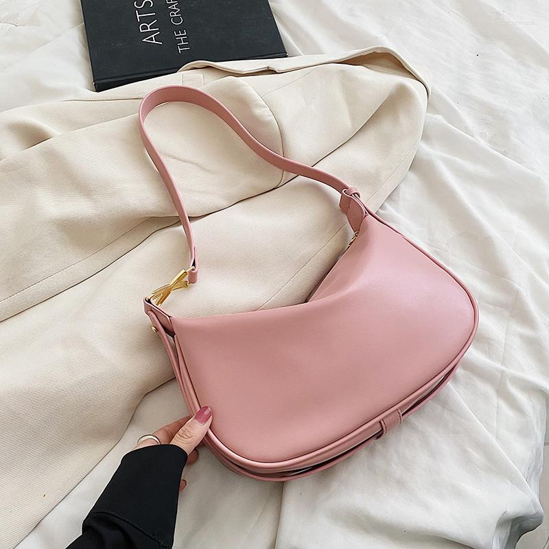 

Evening Bags Women's Bag Casual Solid Color Fashion All-match Handbag Ladies Pu One Shoulder Messenger, White