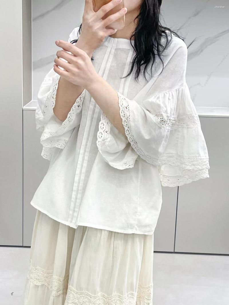 

Women's Blouses Japanese Mori Girl Loose Sweet Cute Doll Shirt Women Tops Summer Literary Vintage Ruffle Flare Short Sleeve Female Blouse