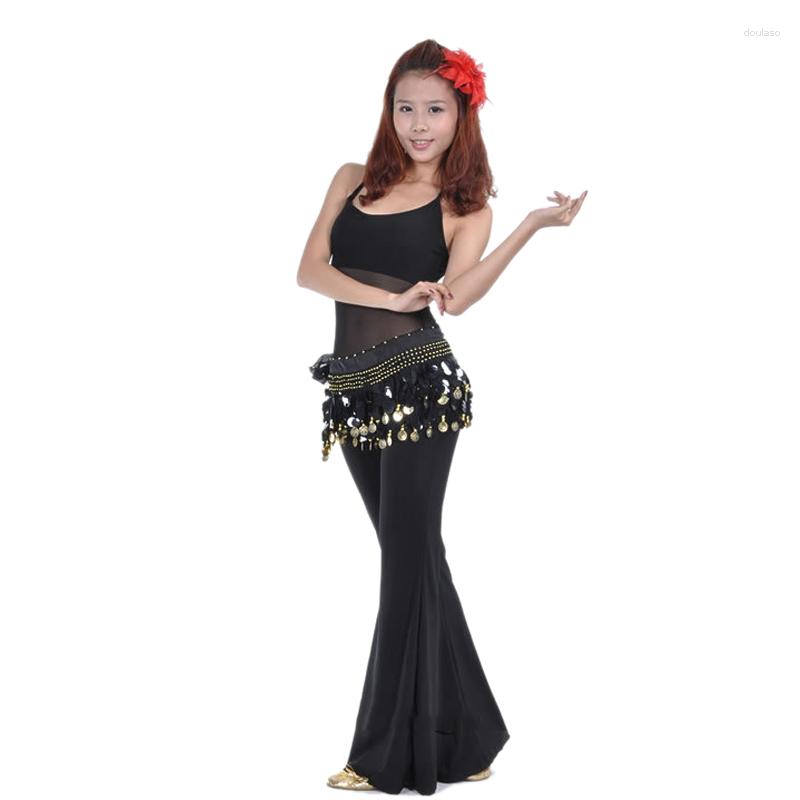 

Stage Wear Skirt Belly Dance Hip Scarf Belt Sequins&golden Coin 10 Color Fancy Hips Wrap Sequins Chain, Black
