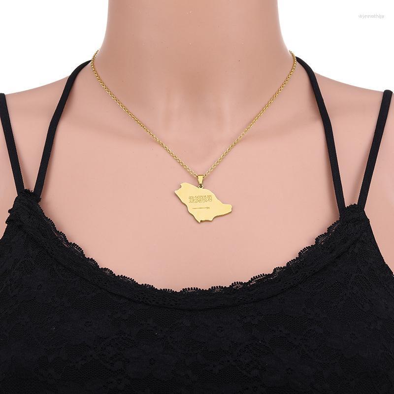 

Pendant Necklaces Cross Border Saudi Arabia Map Stainless Steel Necklace
