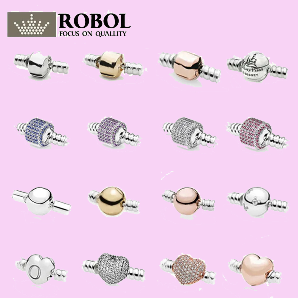 

925 sterling silver charms for jewelry making for pandora beads Classic Chain Head Round Zircon Pendant Dangle
