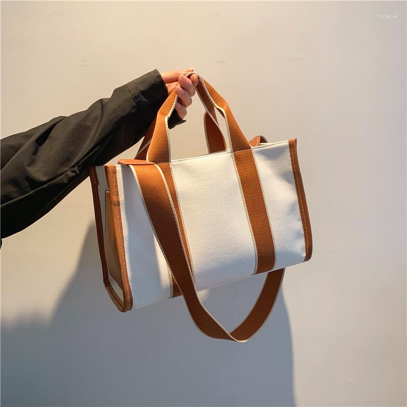 

Evening Bags Women Canvas Tote Causal Shopping Bag Ladies Cloth Shoulder Eco Handbag Big Messenger Student Books Travel Beach, Brown