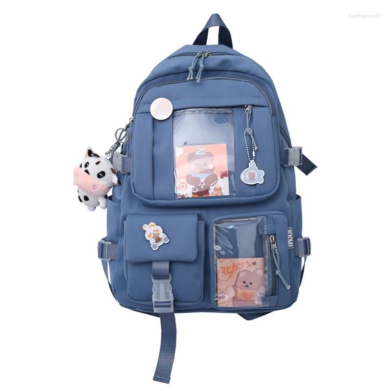 

School Bags Backpack Nylon Students Schoolbag Shoulder Tote Bag Casual Daypack, Pink