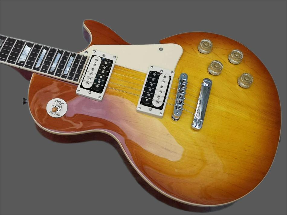 

Lp electric guitar, Honey blast, solid maple hat, 1 body and neck, perturbed connection, high quality, free shipping