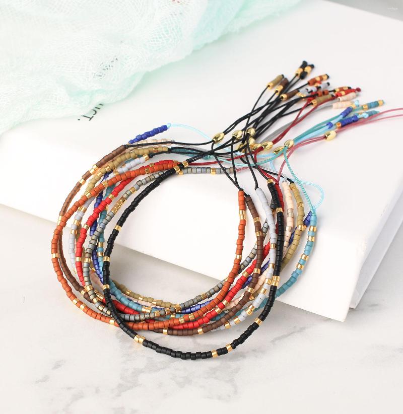 

Charm Bracelets C.QUAN CHI MIYUKI Beads Bracelet For Women Simple Mini Beaded Jewelry Boho Handmade Fashion Wholesale