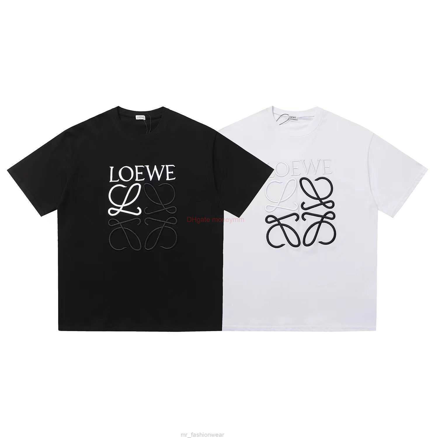 

Designer Fashion Clothing Tees Tshirts Loewe 2023 Fashion Brand Summer High Edition Classic Large Letter Short Sleeve Tshirt Casual Men and Womens Couple Style Luxu, Black l29#
