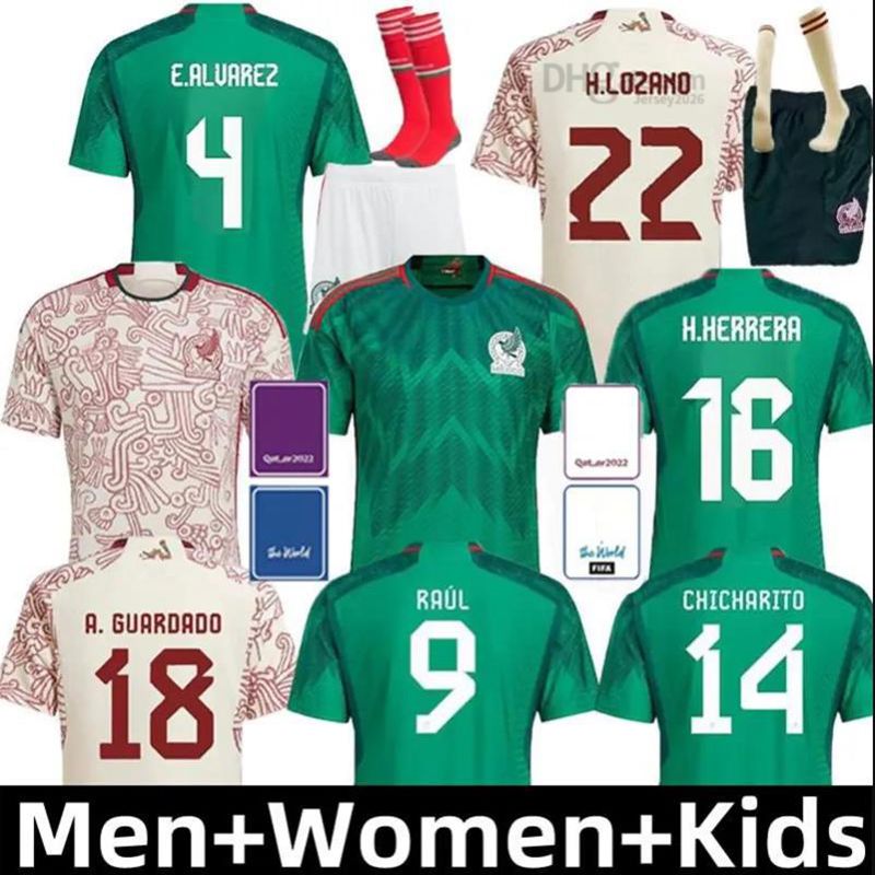 

Fans Player Version Mexico Soccer Jerseys 2023 2024 Long Sleeve National Team R.Funes Mori A.VEGA G.OCHOA N.ARAUJO RAUL H.LOZANO CHICHARITO Football Men Women Kids Shirt, Home