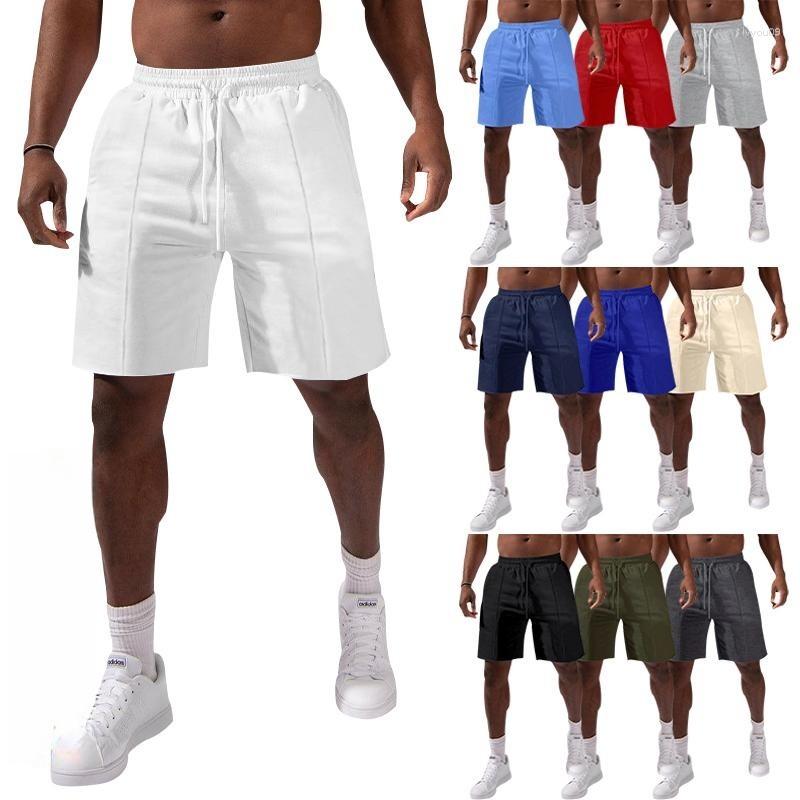 

Men's Shorts 2023 Vertical Polyester Fiber Drawstring Elastic Waist Casual Comfort Capris, Black