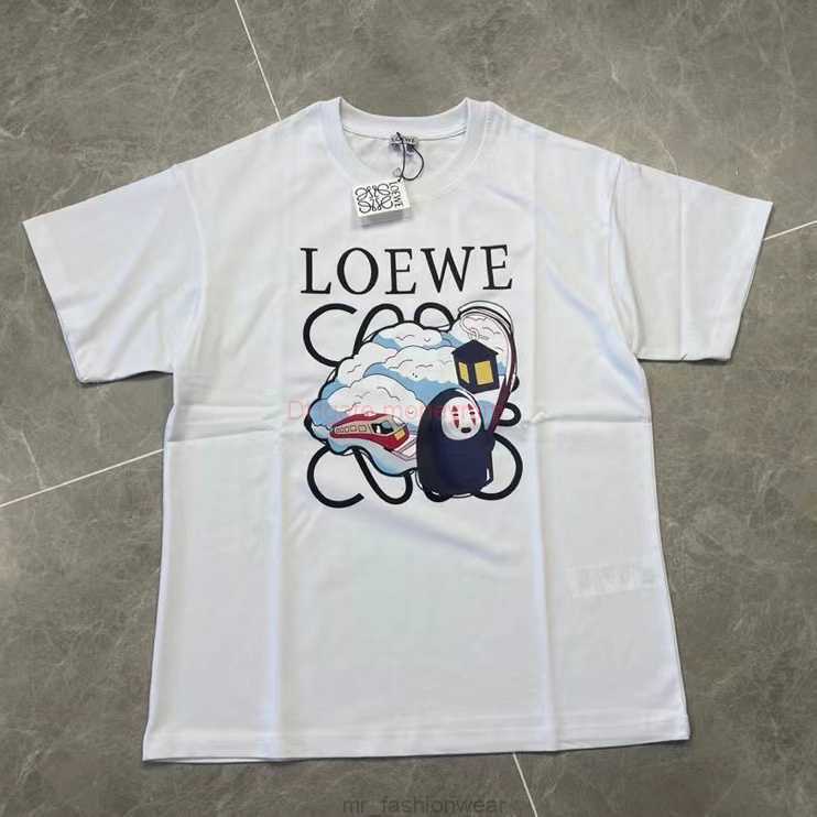 

Designer Fashion Clothing Tees Tshirts Loewe Tshirt for Both Men and Women Stylish and Highend 260g Cotton Casual and Loose in Summer Luxury Casual Streetwear Tops Ro, White
