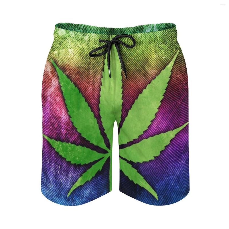 

Men's Shorts Pot Leaf Men's Beach Swim Trunks With Pockets Mesh Lining Surfing Head Ganja 42 Cool, Beach shorts