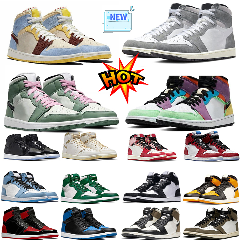 

SE space jam jumpman 1 1s basketball Skyline ice university true blue lucky green Dark Mocha patent Next Chapter Starfish light smoke grey Lightbulb Dutch Geen Rose, 11 36-47