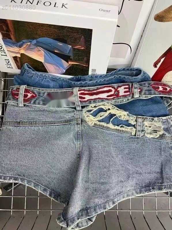 

2023 New Jeans Short Designer Womens Denim Sleeveless Vests Summer Sexy Streetwear Fashion Clothing Hollow Metal Sheet Top 1 Znms 1 Q3OA