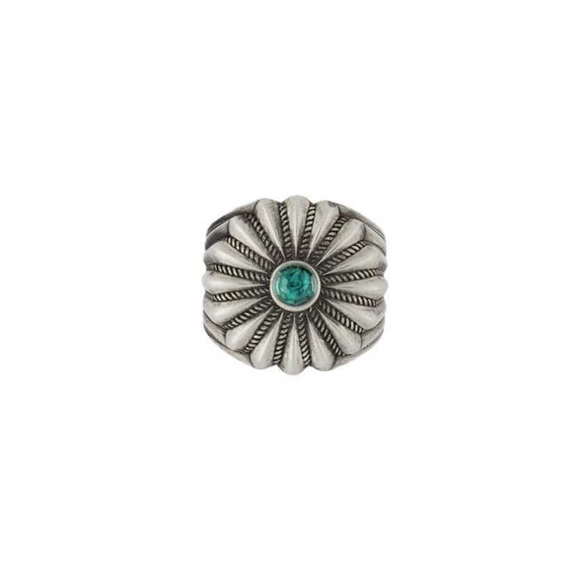 

2023 Gujia 925 sterling silver sunflower Turquoise star same style men's ring generation