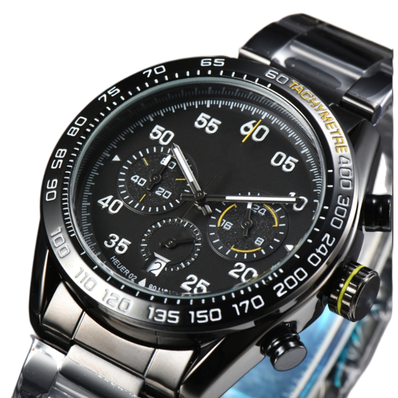 

2023 Men Quartz tag heuerity wristwatches black dial watch Sapphire Crystal 904L stainless steel strap watches, 10
