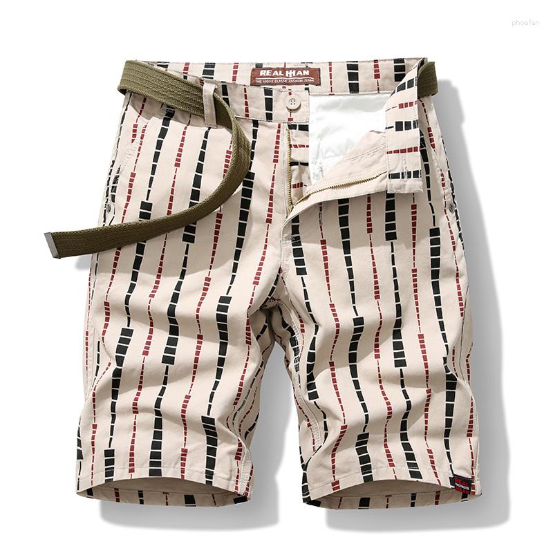 

Men's Shorts 2023 Summer Men's Straight Casual Classic Outdoor Fashion Print Cotton Cargo Male Army Green Khakis