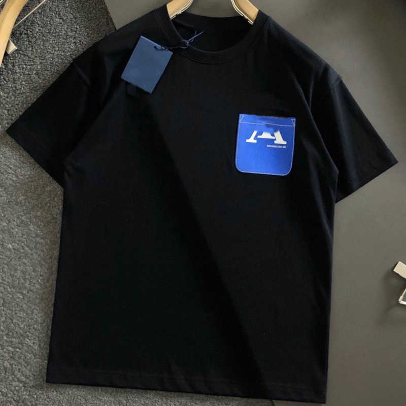 

plus size t shirt casual polo shirt designer men's clothing fake pocket print short sleeved Tshirt round neck tee fashion sweatshirt men women cotton pullover shirts, No.9