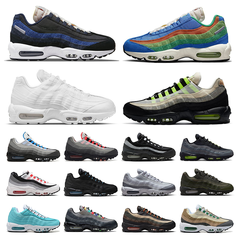 

with box Classic mens running shoes neon 95s OG taxi Triple Black photo blue Club Cork Greedy Dark Smoke Grey Brown grey navy crimson Anniversary Grape Safari, #31 triple red 36-40