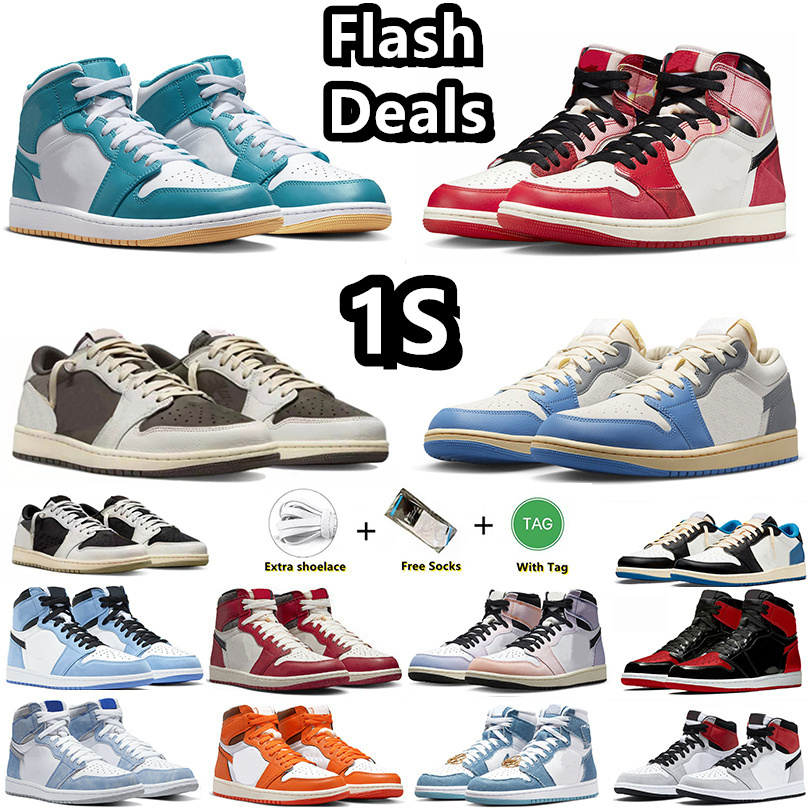 

jumpman1 1s Mens Basketball Shoes Spider-Verse Spider Verse Aquatone UNC Toe Lost & Found True Blue Lucky Green Washed Heritage Reimagined Men women sports Sneakers, Item#28