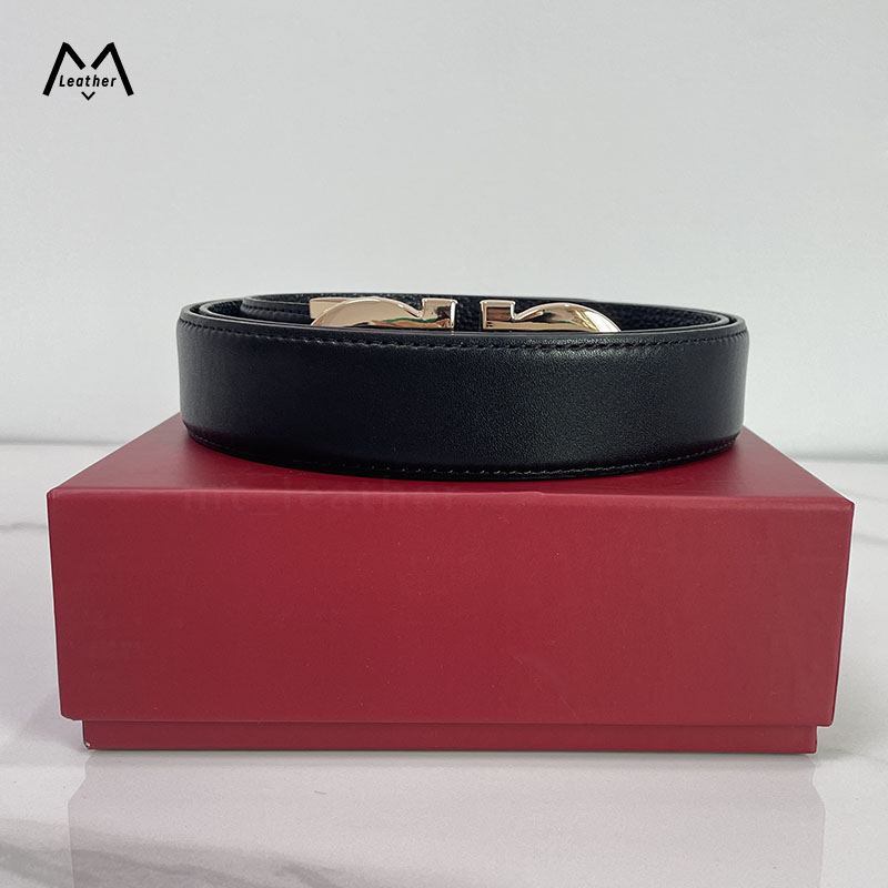 

Designer belt for man Classic double letters waist big buckle leather width 3.5cm 90-125cm fashion smooth buckle belts, 7# bright silver buckle brown smooth bel
