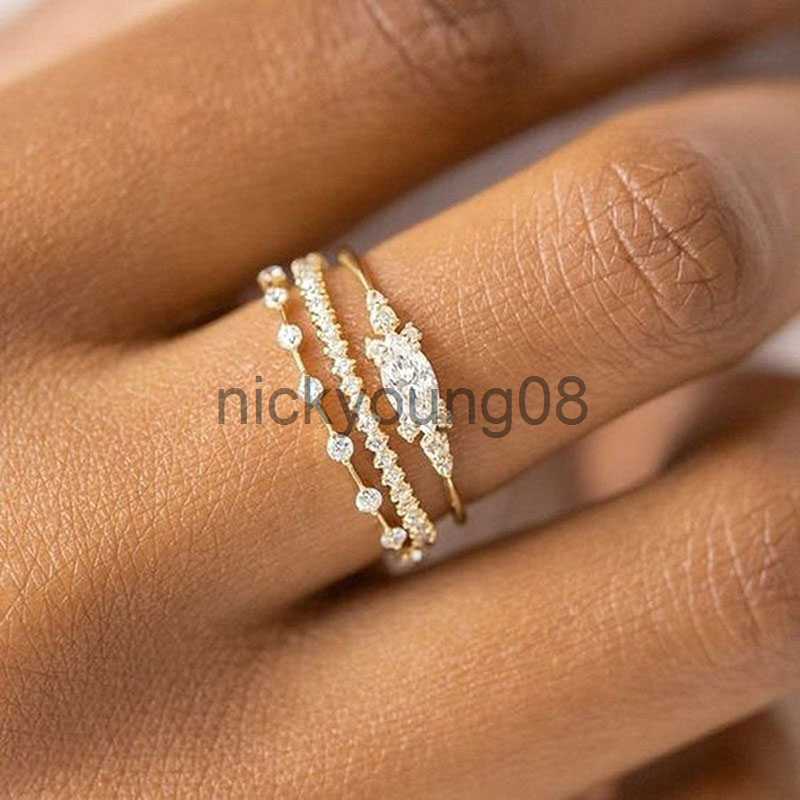 Band Rings INS Style Gold Color Noble Trend Rings For Women Entry Lux Zircon Midi Finger Dainty Rings For Girl Anniversary Jewelry KAR229 x0625-image-882332120