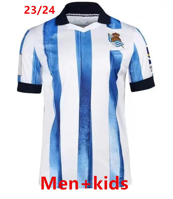 

REAL Sociedad 2023/2024 Soccer Jerseys SORLOTH OYARZABAL SILVA Football Shirt 23/24 SADIQ ILLARRA MERINO CARLOS FDEZ camiseta BARRENE BRAIS MENDEZ Men kids uniform, White