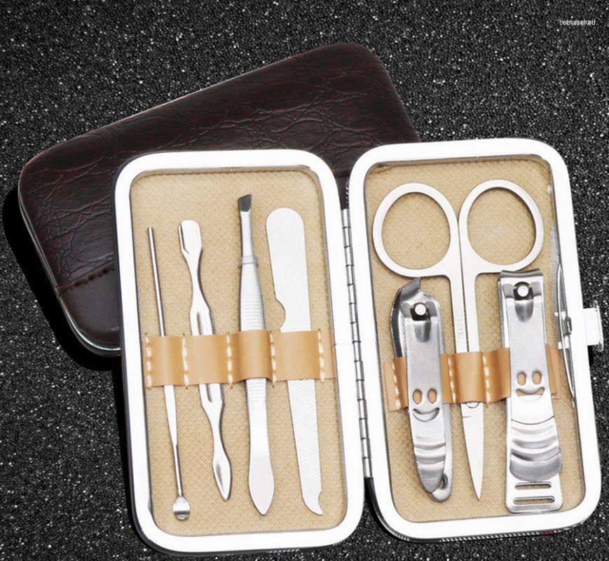

Nail Art Kits 50sets 7pcs/set Clipper Kit Care Set Pedicure Scissor Tweezer Knife Ear Pick Utility Manicure Tools