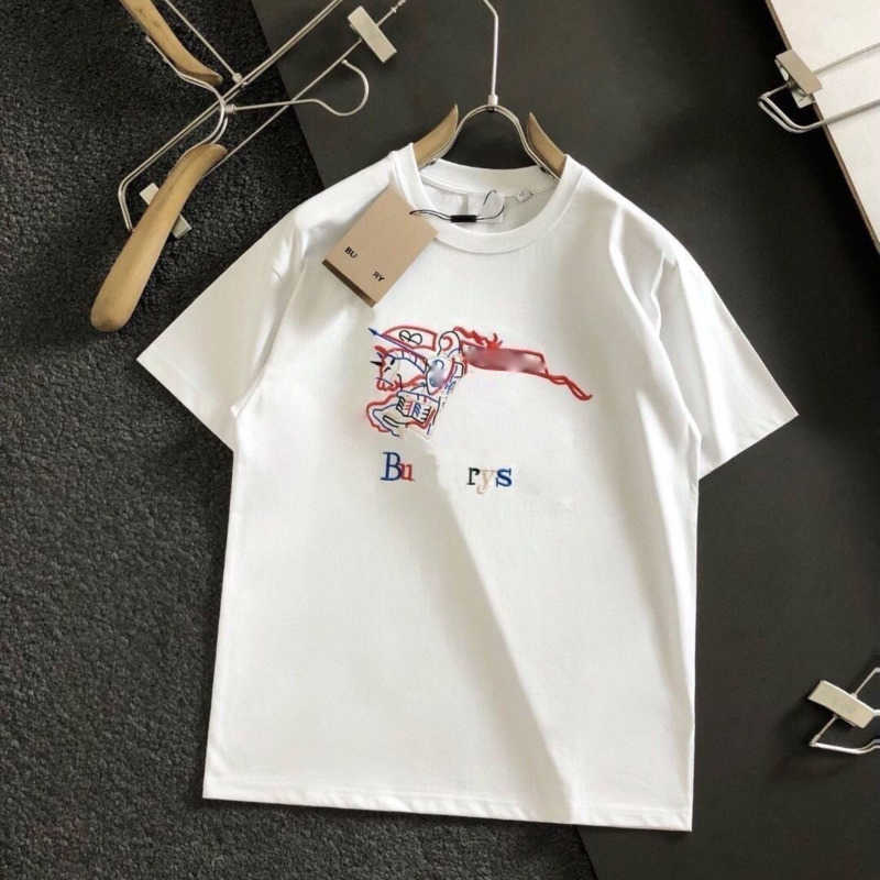 

Burbe men's t shirt casual polo shirt designer mens clothing war horse print short sleeved Tshirt round neck tee loose sweatshirt men women cotton pullover shirt, No.5