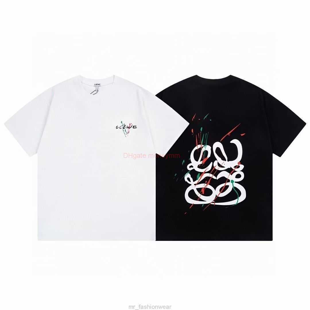 

Designer Fashion Clothing Tees Tshirts Loewe Single Tshirt Unisex Qianxun Series Highend Short Sleeved Youth Fashion Trend Brand Luxury Casual Streetwear Tops Roc, White heavy weight pure cotton