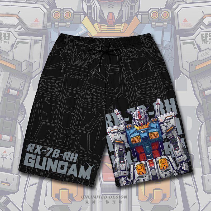 

Men's Shorts Cartoon Robot Printing Adult Youth Two-Dimensional Anime Mecha Outdoor Fashion Beach Pants Wholesale, White t