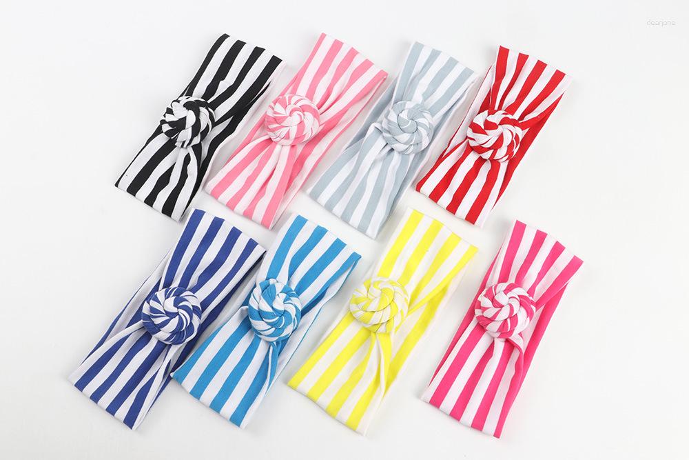 

Hair Accessories 10PCS Baby Boys Striped Knot Headbands Children Turban For Kids Girls Head Band Summer Bandeau, Pink