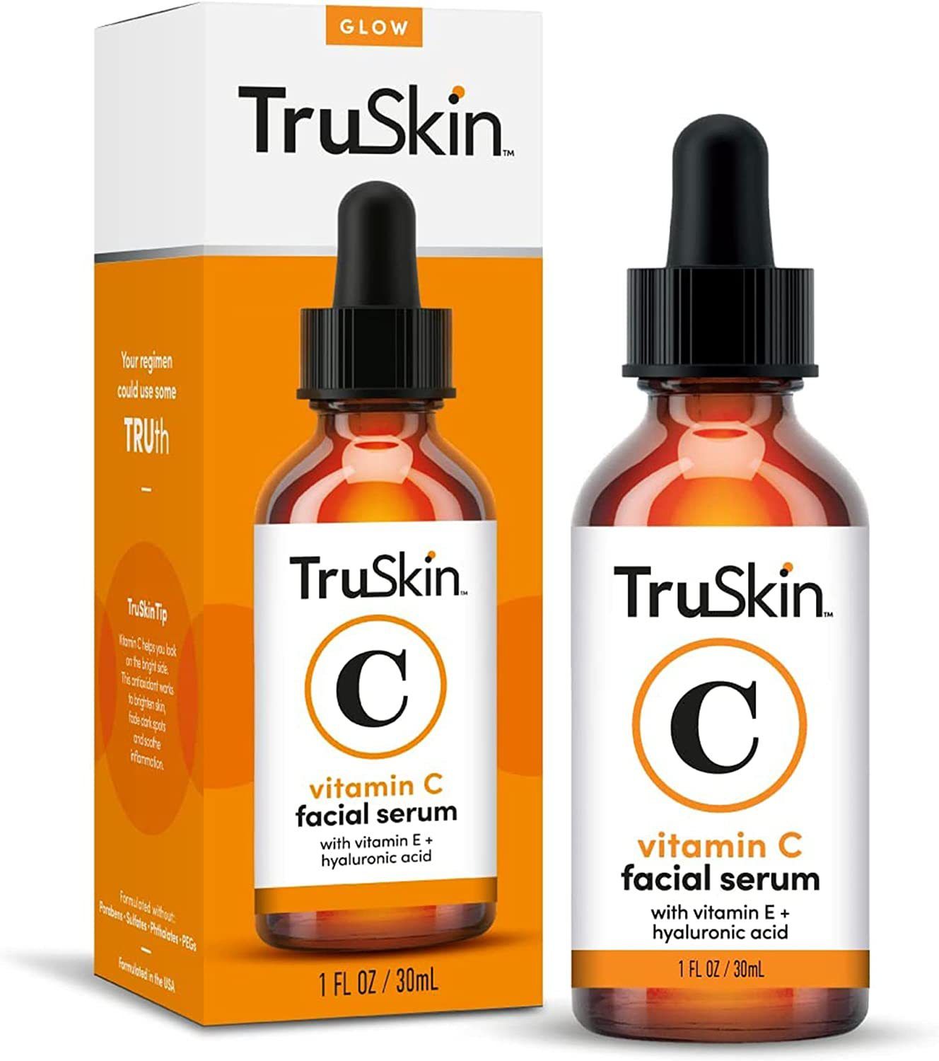 

TruSkin Vitamin C Serum Skin Care Whitening VC Facial Anti Aging Freckle Vitamin C Face Serum, As shown