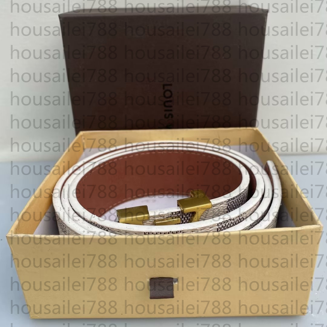 

2022 Fashion Designer belts Men Womens belts Big Gold Buckle Genuine Leather Belt lattice printing with box 20 color 3 8cm width257Z