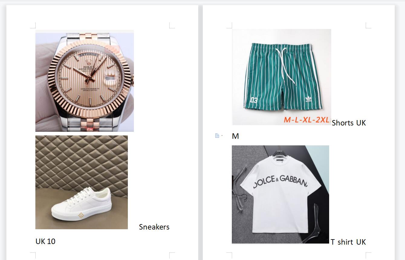 

Sneakers UK 10 Shorts UK M T shirt UK L and watch, Customize