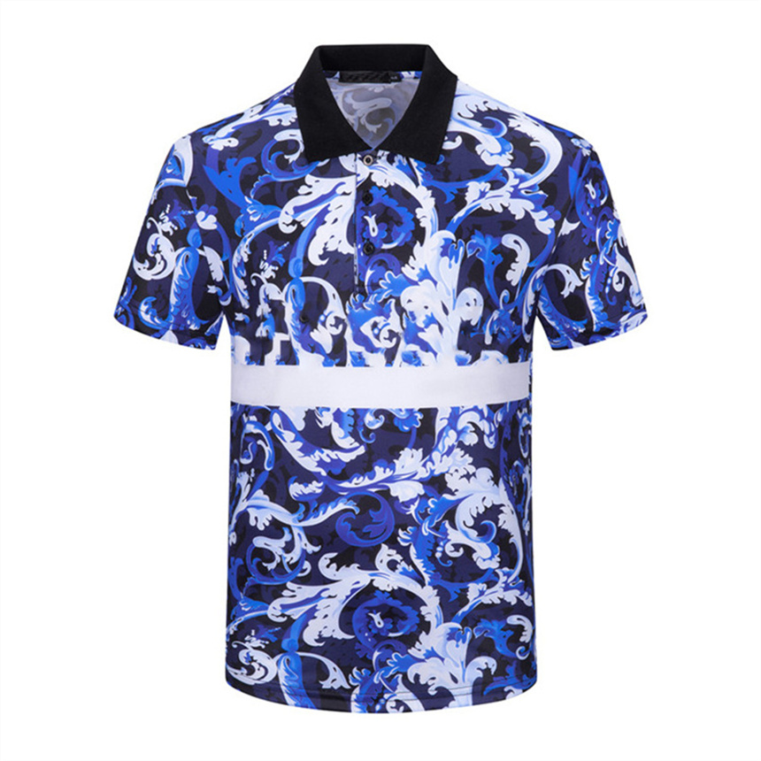 

Summer Men's T-Shirt polo Designer Men's Shirt Men's Casual Cotton Short Sleeve T-Shirt Fashion Business Lapel Short Sleeve Clothing Asian Size M-3XL
